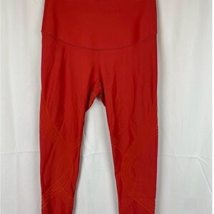 Fanka Women's Body Scuplt Orange Workout Yoga Running Leggings Measures Size M